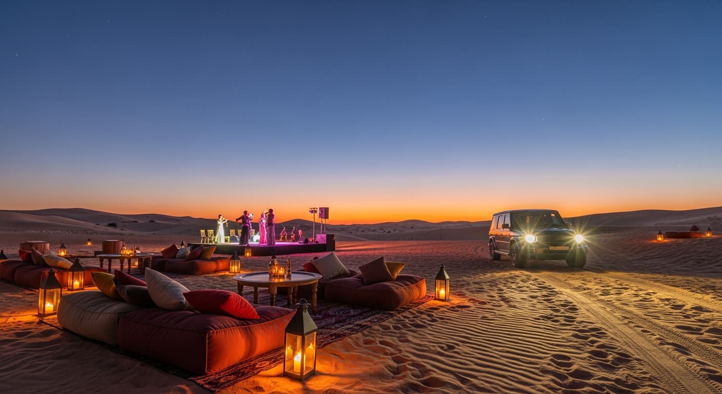 Evening Desert Safari Abu Dhabi – Bus Pickup